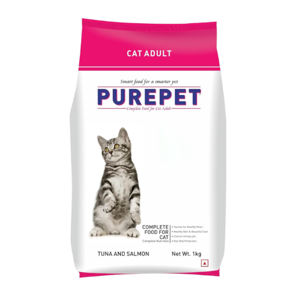 Purepet Adult Dry Cat Food Tuna & Salmon Flavour, 1 kg Pack